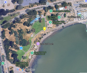 Google satellite image of Shorebird Park area Google satellite image of Shorebird Park area